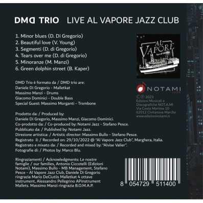 DMD TRIO - Live AL VAPORE Jazz Club